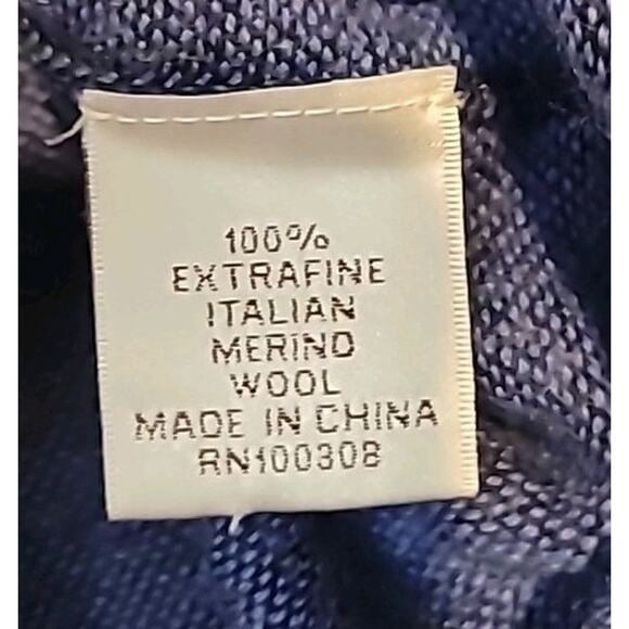 Peter Millar Blue Merino Wool Crewneck Sweater XL Elbow Patch Preppy EUC - Picture 6 of 7